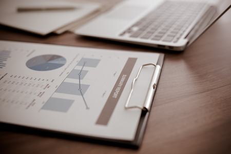 Showing business and financial report. Accountingの写真素材