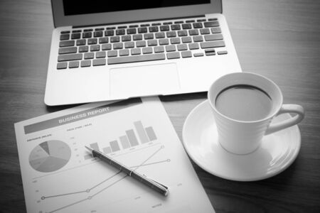 Showing business and financial report. Accountingの写真素材