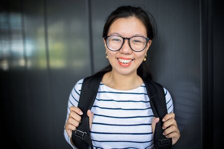 Happy teen high school studentの写真素材