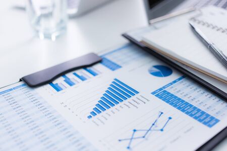 Showing business and financial report. Accountingの写真素材
