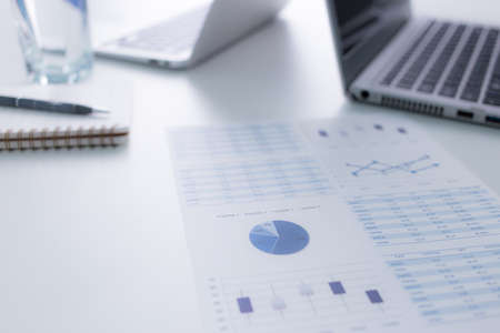 Showing business and financial report. Accountingの写真素材