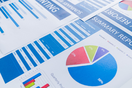 Showing business and financial report. Accountingの写真素材