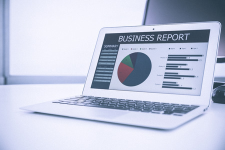 Showing business and financial report. Accountingの写真素材