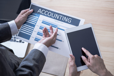 Business Team Brainstorming Data Target Financial Conceptの写真素材