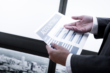 Man Analysis Business Accountingの写真素材