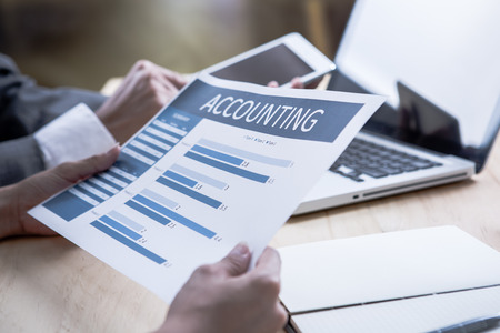 Business Team Brainstorming Data Target Financial Conceptの写真素材