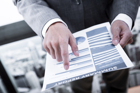 Man Analysis Business Report. Accountingの写真素材