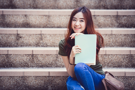 Happy teen high school studentの写真素材
