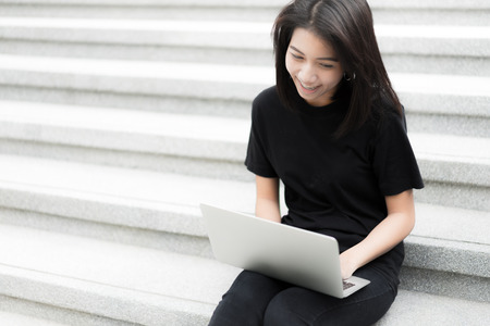 Happy teen high school studentの写真素材