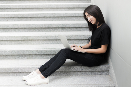 Happy teen high school studentの写真素材