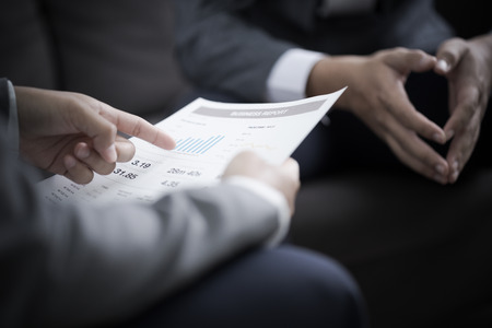 working day in office. two businessmen at work.の写真素材