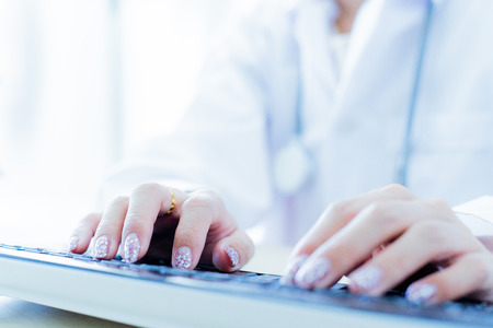 Medical doctor woman in the officeの写真素材