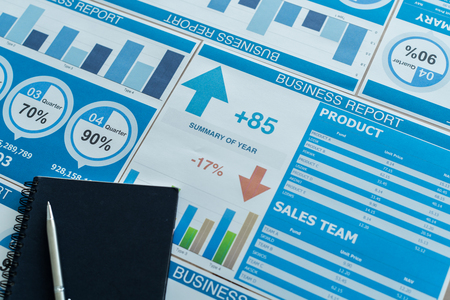 Showing business and financial report. Accountingの写真素材