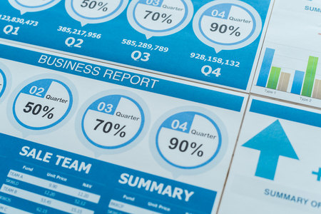 Showing business and financial report. Accountingの写真素材