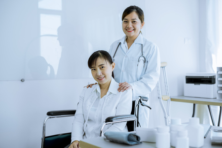Female doctor consulting patient. Asian peopleの写真素材