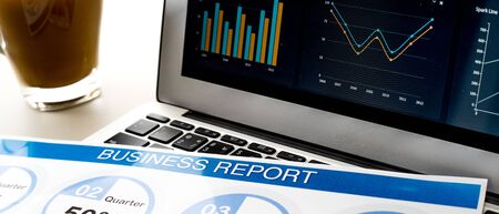 Showing business and financial report. Accounting Conceptの写真素材