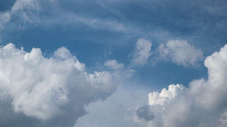 Clouds in the sky like kapok, with beautity blue background, abstract.の写真素材