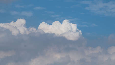Clouds in the sky like kapok, with beautity blue background, abstract.の写真素材