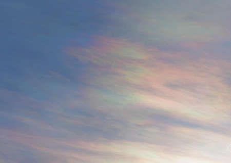 The abstract background of the evening sky, Beautiful clouds in bright colors as if drawing a rainbow.の写真素材