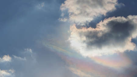 Storm clouds the evening, The sky before a thunderstorm, background of clouds colorful like a painting.の写真素材