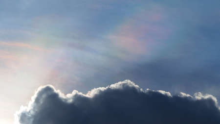Storm clouds the evening, The sky before a thunderstorm, background of clouds colorful like a painting.の写真素材