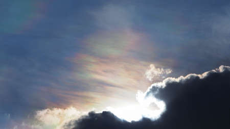 Storm clouds the evening, The sky before a thunderstorm, background of clouds colorful like a painting.の写真素材