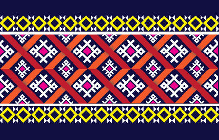 Abstract patternâ Geometric ethnic oriental seamless pattern traditional Designâ useâ asâ forâ backgroundâ âtextureâ,carpet,ââ clothing,âwrapping,âBatik,âfabricâ embroidery style,Vector illustrationのイラスト素材