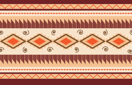aztec seamless pattern,â tribal blue and gold background, geometric ethnic pattern traditional Design ,carpet, wallpaper, clothing, wrapping, Batik, fabric, sarong, vectorâ illustrator.のイラスト素材