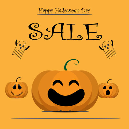 halloween design set with pumpkin, spider web, black and white seamless background, halloween pattern, for gift paper, textiles, clothes, social networks, wallpaper, prints, festive decor.のイラスト素材