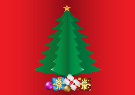 post card. Merry Christmas and happy New Year.のイラスト素材