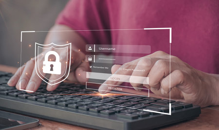 data protection cyber security privacy business internet technology concept. internet security and...