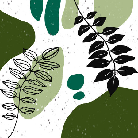 Seamless pattern with abstract shapes. Hand drawn vector illustration for you design. on white background.の写真素材