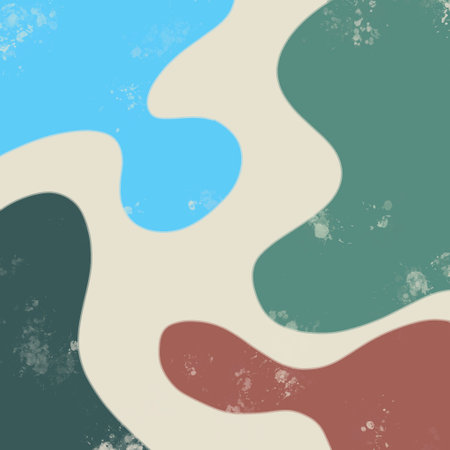 Seamless pattern with abstract shapes. Hand drawn vector illustration for you design. on white background.の写真素材