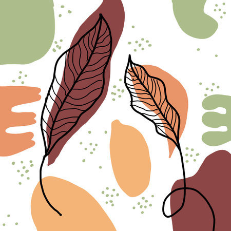 Seamless pattern with abstract shapes. Hand drawn vector illustration for you design. on white background.の写真素材