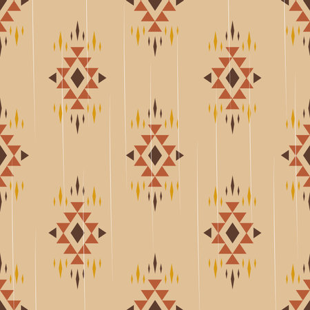 Ethnic seamless pattern. Embroidery on fabric. Tribal ornament. Abstract colorful cloth geometric ethnic pattern seamless flower color oriental. Seamless pattern. Design for fabricの写真素材