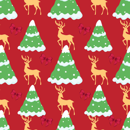 Christmas tree seamless pattern background. Vector illustration. Can be used for wallpaper, pattern fills, web page background, surface textures. for Merry Chris.のイラスト素材