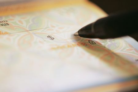 making paymentsの写真素材