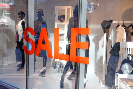 Window With Salesの写真素材