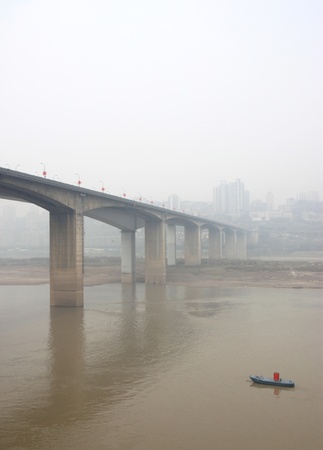 Chongqing, China, March 15, 2012 - A view of the Yangtze River.のeditorial素材