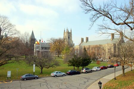 Toronto, Canada, November 24, 2011 - A view of the University of Toronto area in Downtown Toronto.のeditorial素材