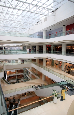 Chongqing, China, March 26, 2012 - The inside of a shopping mall in Chongqing, Chinaのeditorial素材
