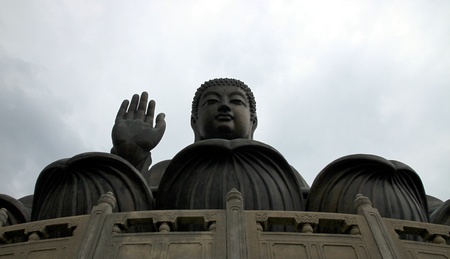 Hong Kong, March 31, 2012 - A view of the Tian Tan Buddha on Lantau Island, Hong Kongのeditorial素材