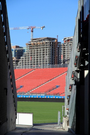 Toronto, Canada, August 6, 2012 - A view of the inside of the BMO field in Torontoのeditorial素材