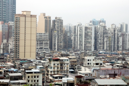 Macau, April 2, 2012 - A view of Macau from the fortressのeditorial素材