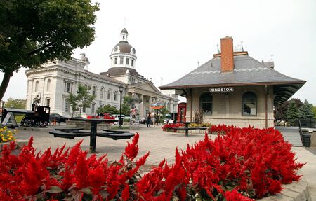 Kingston, Canada, September 7, 2012 - A view of Downtown Kingston, Ontarioのeditorial素材