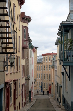 Quebec City, Canada, September 9, 2012 - A street view in Quebec Cityのeditorial素材