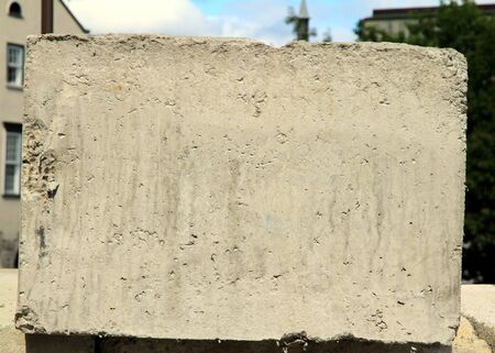 A concrete block iin an industrial areaの写真素材