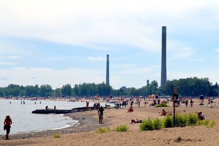 Toronto, Canada, August 19, 2012 - A view of Toronto Beaches in a Summer dayのeditorial素材
