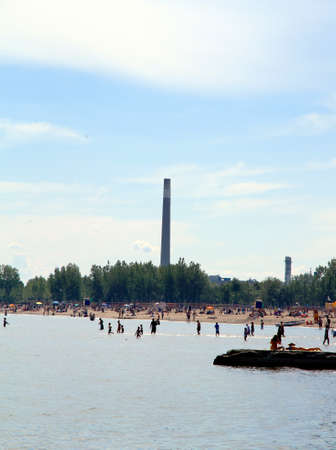 Toronto, Canada, August 19, 2012 - A view of Toronto Beaches in a Summer dayのeditorial素材