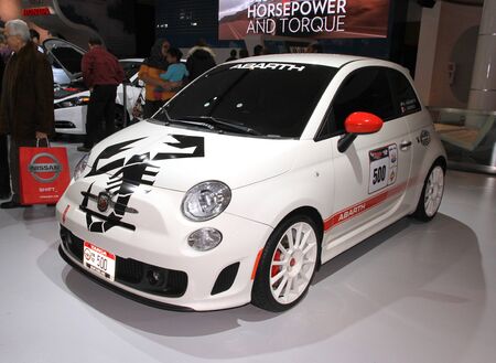 Toronto, Canada, February 15, 2013 - A Fiat 500 at the annual Canadian International AutoShowのeditorial素材